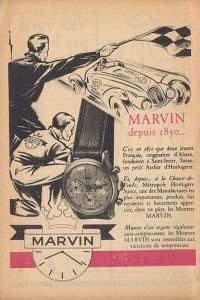 Publicité pour les montres Marvin