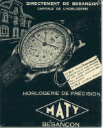 Publicité pour les montres MATY