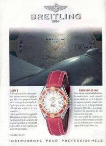 Publicit pour les montres Breitling