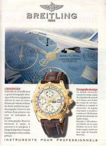 Publicité pour les montres Breitling