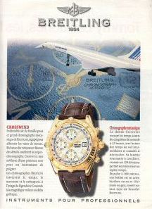 Publicit pour les montres Breitling