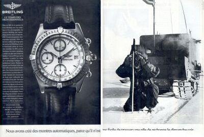 Publicit pour les montres Breitling