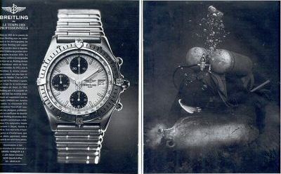 Publicit pour les montres Breitling