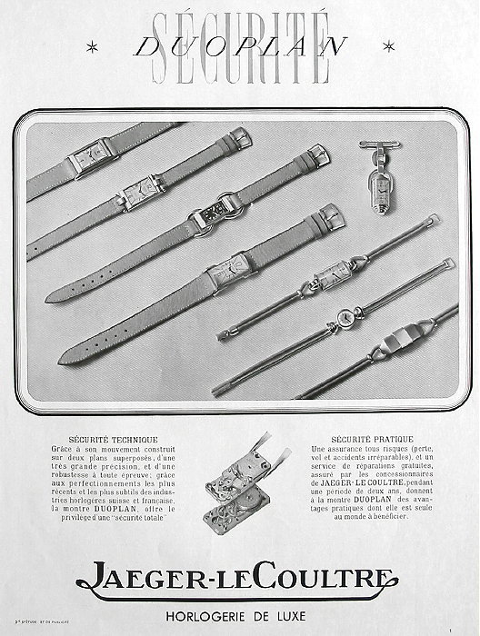 Publicité pour les montres Jaeger LeCoultre