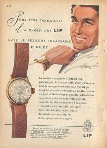 Publicité pour les montres Lip