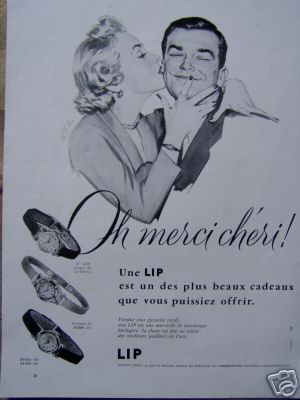 Publicit pour les montres Lip