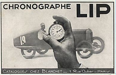 Publicit pour les montres Lip