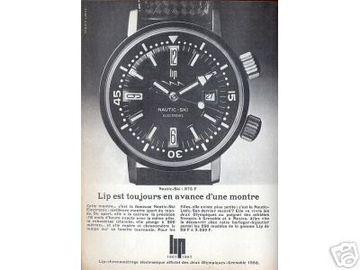Publicit pour les montres Lip