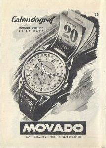 Publicité pour les montres Movado