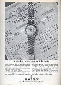 Publicit pour les montres Rolex