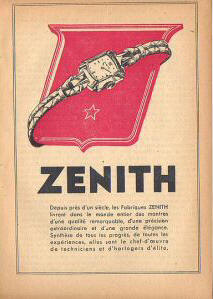 Publicit pour les montres Zenith
