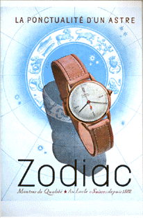 Publicité pour les montres Zodiac
